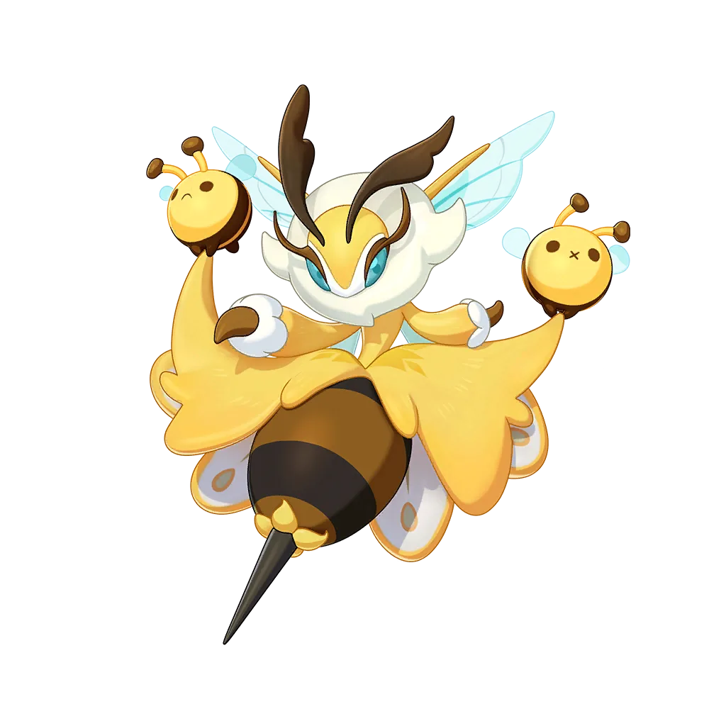 Huakuifenghou (花魁蜂后) - Roco Kingdom: World Grass / Flying spirit image, skills and evolution